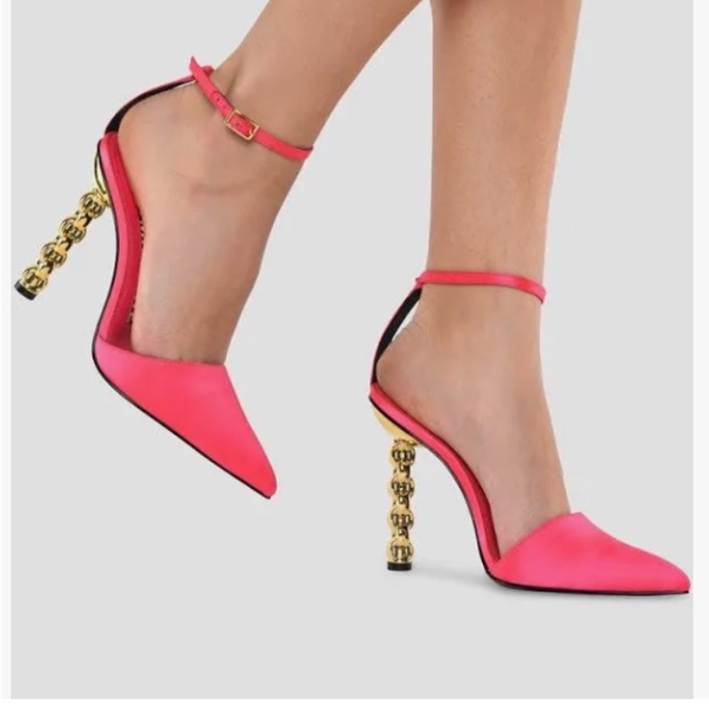 Kat maconie jojo heels in highlighter pink